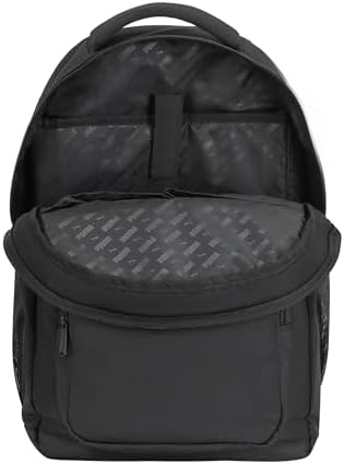 PUMA Prose Backpack with Padded Adjustable Straps  Laptop Sleeve & Water Bottle Pockets  Black/Silver  One Size