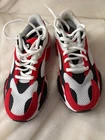 PUMA RS X BOYS SIZE 7C SNEAKERS MESH WHITE RED BLACK