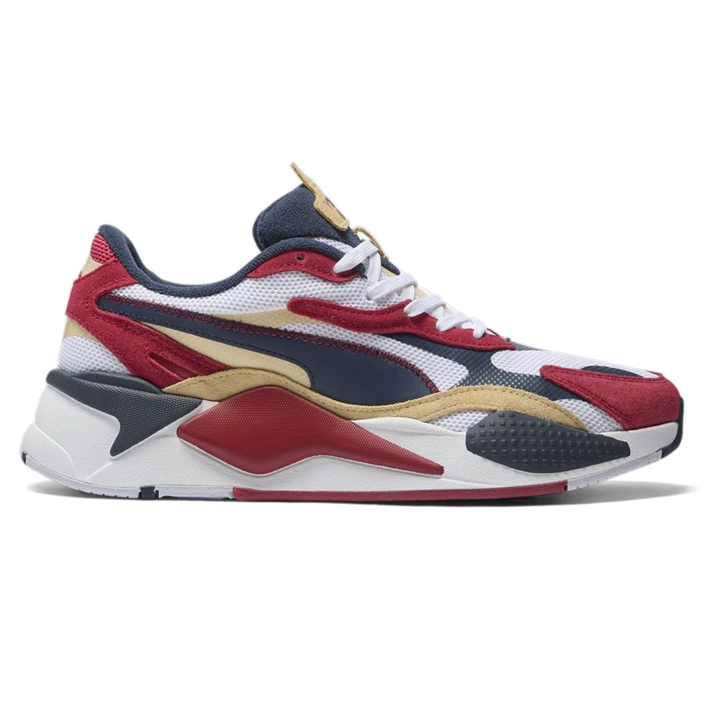 Talla 7, PUMA RsX3 Flagship Lace Up  Mens Red  White Sneakers Casual Shoes 38360402