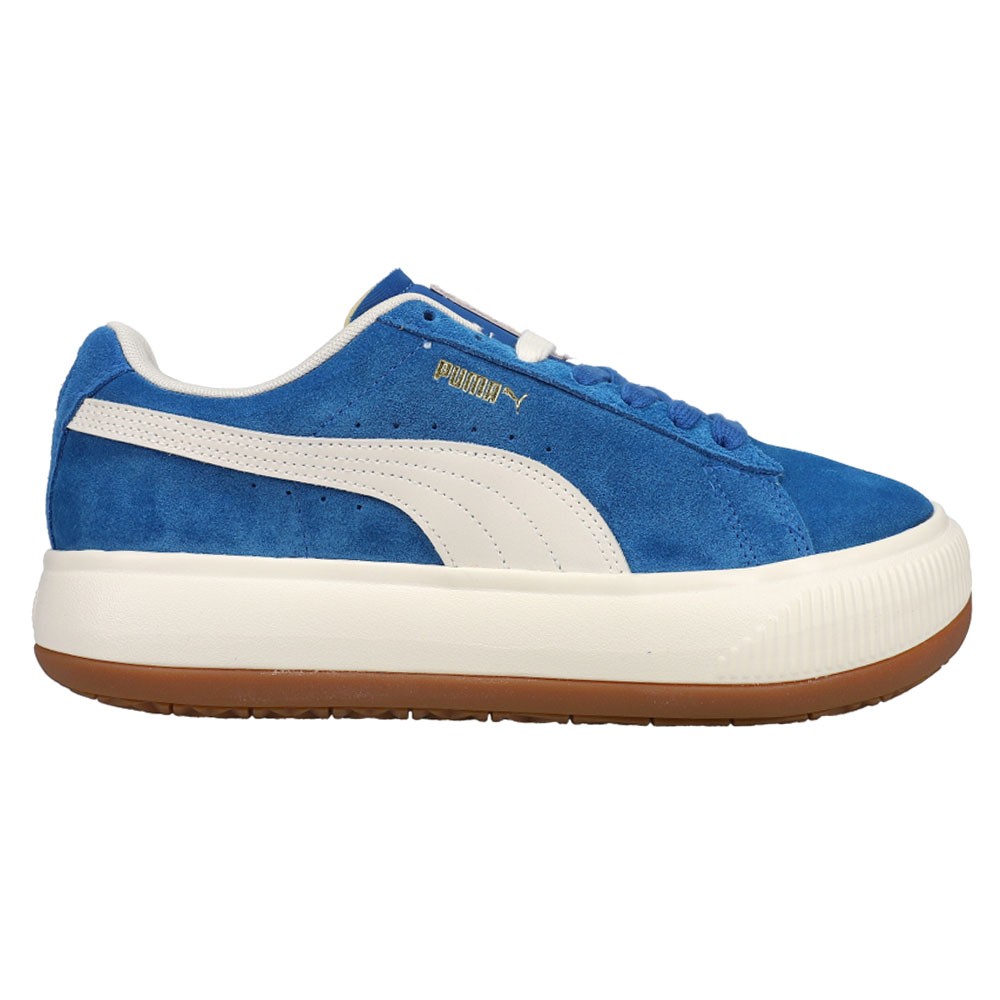 PUMA Suede Mayu Up Perforated Platform  Womens Blue Sneakers Casual Shoes 381650