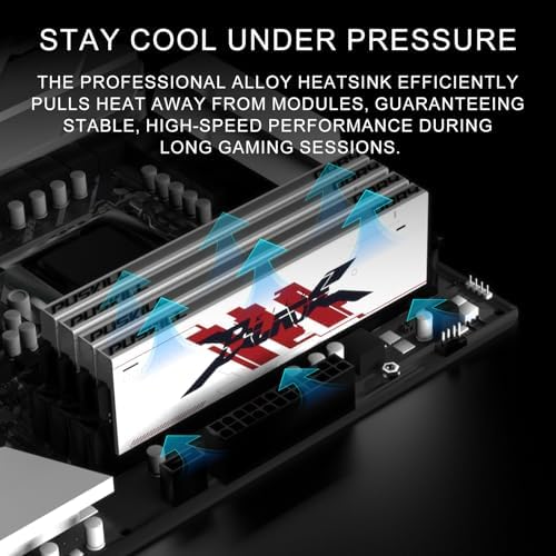 PUSKILL 32GB Kit  2x16GB  DDR4 RAM 3200MHz PC4 25600 Desktop Memory with Aluminum Heatsink  Non ECC Unbuffered UDIMM 1 35V CL16 288 Pin  High Performance Gaming PC Upgrade for Intel & AMD