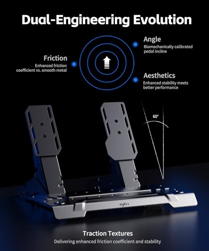 PXN PD HM Brake&Throttle Sim Racing Pedals   All Metal 2 Pedal Set with Hall Sensors  Adjustable Angle & Height  USB A/Type C/RJ45 Connectivity  Compatible with PC V99/V10/V12/VD Wheel Bases