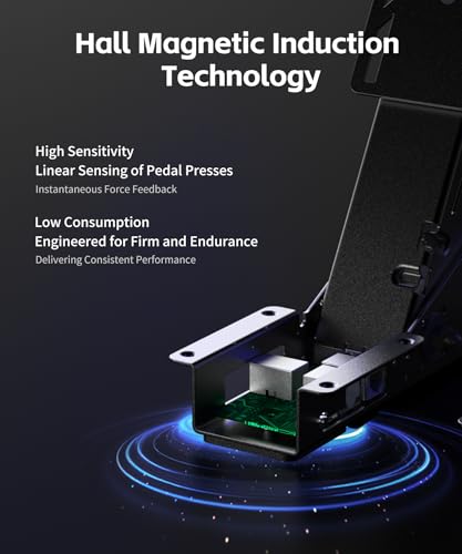PXN PD HM Brake&Throttle Sim Racing Pedals   All Metal 2 Pedal Set with Hall Sensors  Adjustable Angle & Height  USB A/Type C/RJ45 Connectivity  Compatible with PC V99/V10/V12/VD Wheel Bases