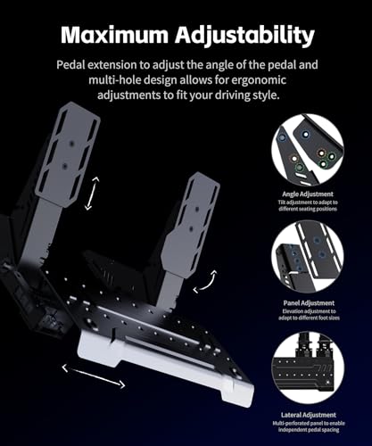 PXN PD HM Brake&Throttle Sim Racing Pedals   All Metal 2 Pedal Set with Hall Sensors  Adjustable Angle & Height  USB A/Type C/RJ45 Connectivity  Compatible with PC V99/V10/V12/VD Wheel Bases