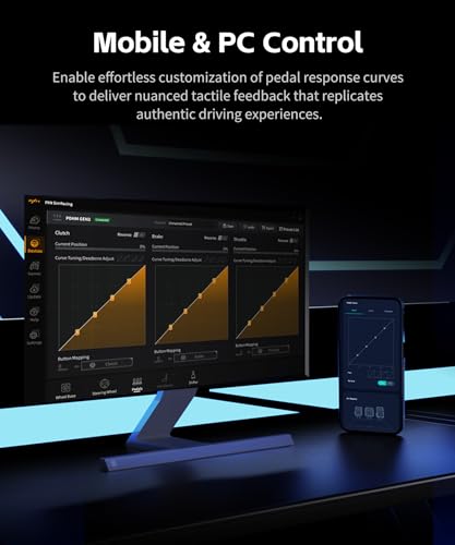 PXN PD HM Brake&Throttle Sim Racing Pedals   All Metal 2 Pedal Set with Hall Sensors  Adjustable Angle & Height  USB A/Type C/RJ45 Connectivity  Compatible with PC V99/V10/V12/VD Wheel Bases