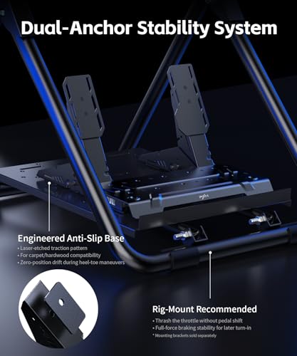 PXN PD HM Brake&Throttle Sim Racing Pedals   All Metal 2 Pedal Set with Hall Sensors  Adjustable Angle & Height  USB A/Type C/RJ45 Connectivity  Compatible with PC V99/V10/V12/VD Wheel Bases