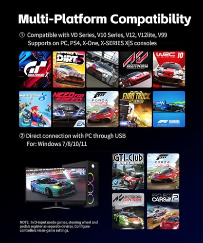 PXN PD HM Brake&Throttle Sim Racing Pedals   All Metal 2 Pedal Set with Hall Sensors  Adjustable Angle & Height  USB A/Type C/RJ45 Connectivity  Compatible with PC V99/V10/V12/VD Wheel Bases