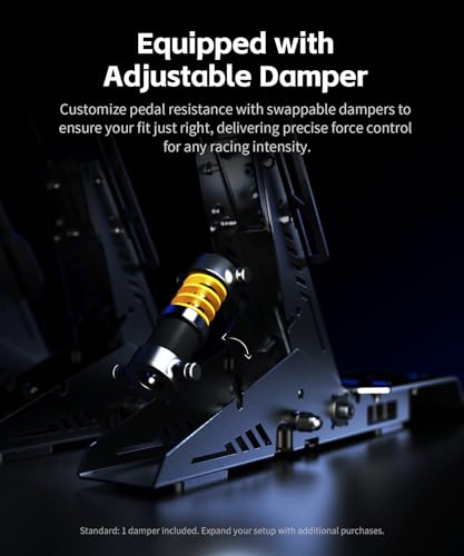 PXN PD HM Brake&Throttle Sim Racing Pedals  All Metal 2 Pedal Set   Hall Sensors  Adjustable  USB A/Type C/RJ45 Connectivity  Compatible with PC and PXN V99/V10/V12/VD Wheel Bases