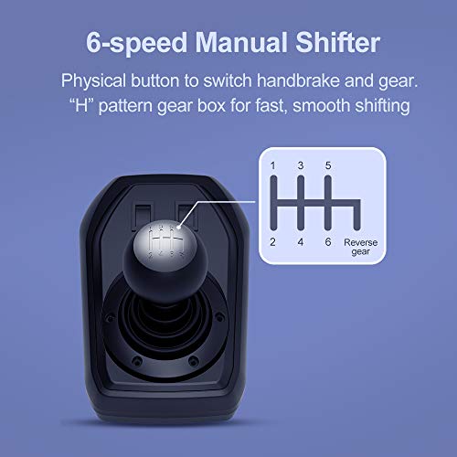 PXN Racing Wheel  V9 Universal Usb Sim Racing 270/900 Degree Gaming Steering Wheel with 3 Pedals and Shifter Bundle for PC  Xbox One  Xbox Series X/S  PS4  PS3  Switch