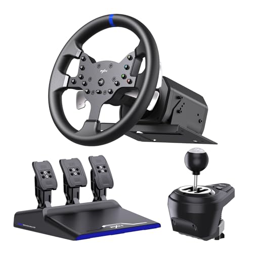 PXN V99 PC Racing Wheel  Real Force Feedback Steering Wheel with Pedals and Shifter  Detachable 270/900 Degree Race Steering Wheel Simulator for PC  Xbox One  Xbox Series X/S  PS4