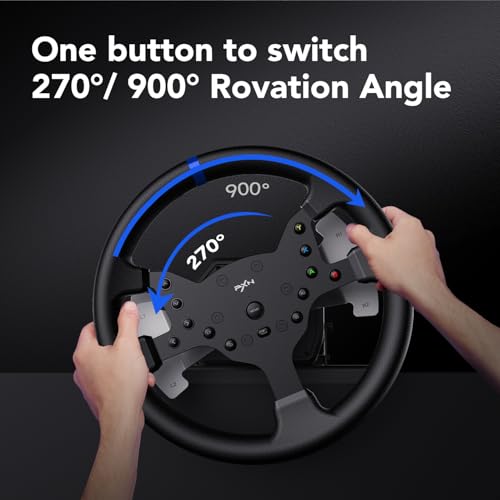 PXN V99 PC Racing Wheel  Real Force Feedback Steering Wheel with Pedals and Shifter  Detachable 270/900 Degree Race Steering Wheel Simulator for PC  Xbox One  Xbox Series X/S  PS4