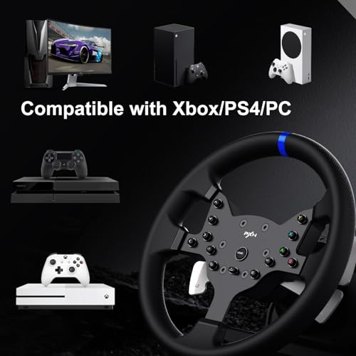 PXN V99 PC Racing Wheel  Real Force Feedback Steering Wheel with Pedals and Shifter  Detachable 270/900 Degree Race Steering Wheel Simulator for PC  Xbox One  Xbox Series X/S  PS4
