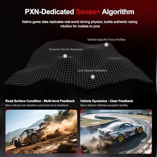 PXN VD6 Bundle  PC Steering Wheel and Pedals   6 Nm Direct Drive Servo Motor Base  W AS Racing Wheel  Hall Effect 2 Pedal Set  and Table Clamp   Professional Sim Racing Setup for Windows PC  7 11 