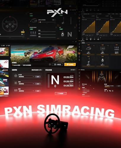 PXN VD6 Direct Drive Racing Wheel Bundle  6Nm Force Feedback  for Windows   Servo Motor  11 in Wheel with Quick Release  Hall Effect Pedals  Table Clamp  PC Tuning Software Support