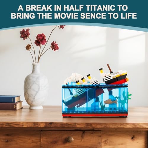 PYPIBAWLY Titanic Sink and Break in Half Toy Building Blocks Set  Titanic Toys for Kids  Titanic Cruise Ship Model Toy  Titanic Model Ship Kit  Boat Bricks Kit 247 PCs
