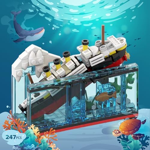 PYPIBAWLY Titanic Sink and Break in Half Toy Building Blocks Set  Titanic Toys for Kids  Titanic Cruise Ship Model Toy  Titanic Model Ship Kit  Boat Bricks Kit 247 PCs