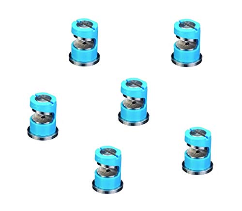 Pack of 6   TeeJet FloodJet Blue SS Wide Angle Flat Spray Tips 1 0 GPM   40 PSI TK VS5
