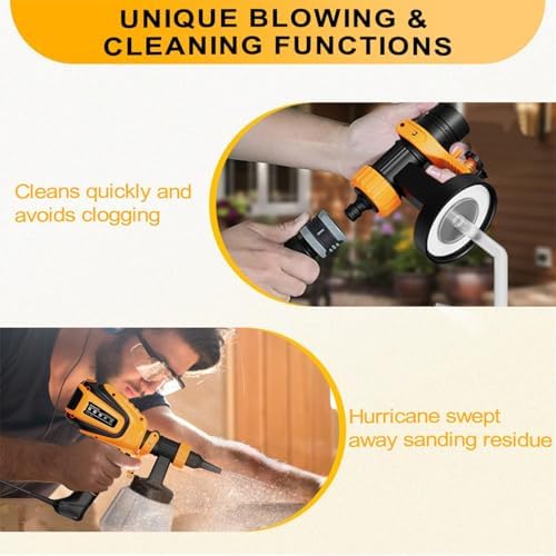 Paint Sprayer  700W HVLP Spray Gun with Cleaning & Blowing Joints  4 Nozzles and 3 Patterns  Easy to Clean  for Furniture  Cabinets  Fence  Walls  Door  Garden Chairs etc  VF803
