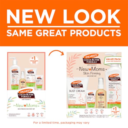 Palmers Cocoa Butter Formula New Moms Skin Recovery Postpartum Essentials  Body Lotion  8 5 oz    Nursing Butter  1 1 oz    Bust Cream  4 4 oz    Skin Therapy Oil  2 oz   Dermatologist Approved