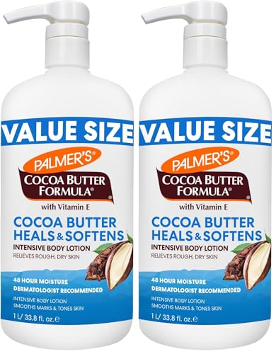 Palmers Cocoa Butter Formula Daily Skin Therapy Body Lotion  33 8 Oz Pump Bottle  Intensive Moisturizer for Dry and Eczema Prone Skin  Enriched with Vitamin E  Helps Provide 48 Hour Deep Hydration