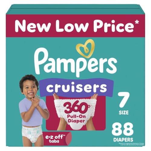 Pampers Diapers   Cruisers 360   Size 7  88 Count  Babyproof up to 100  Leakproof Pull On Diaper