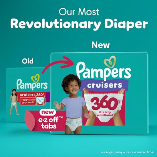 Pampers Diapers   Cruisers 360   Size 7  88 Count  Babyproof up to 100  Leakproof Pull On Diaper