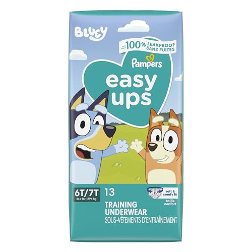 Pampers Training Pants   Easy Ups Boys & Girls Bluey   Size 6T 7T  13 Count  Childrens Potty Underwear