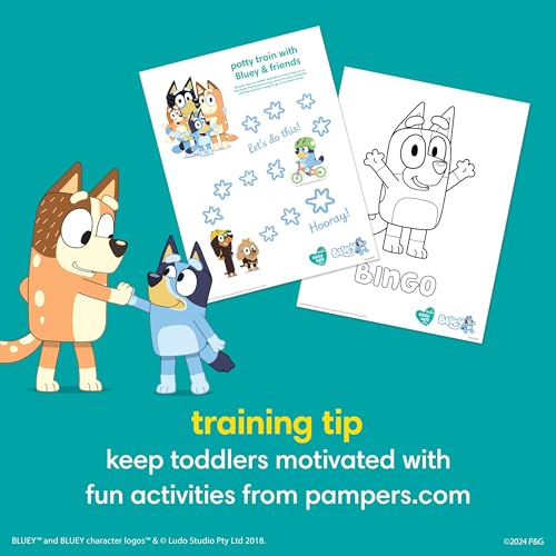 Pampers Training Pants   Easy Ups Boys & Girls Bluey   Size 6T 7T  13 Count  Childrens Potty Underwear