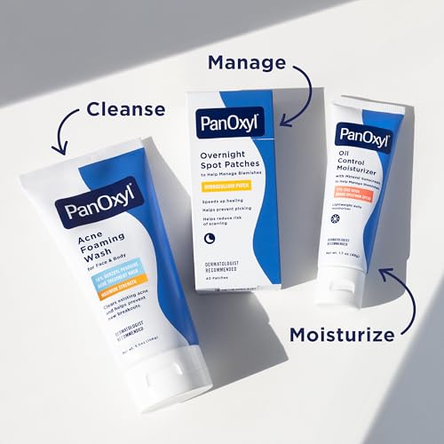 PanOxyl Jabón Espumoso para el Acné con Peróxido de Benzoilo 10% de Fuerza Máxima Antimicrobiana, 5.5 Onzas Líquidas (Paquete de 1)