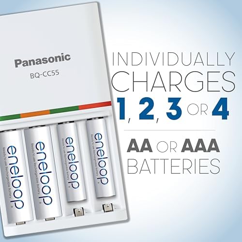 Panasonic K KJ55MC84CZ eneloop Power Pack; 8AA  4AAA  and Advanced Battery 3 Hour Quick Charger