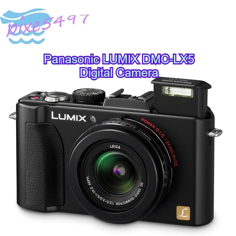 Panasonic LUMIX DMC LX5 Digital Camera 10 1MP 3 8X Optical Zoom with Accessories