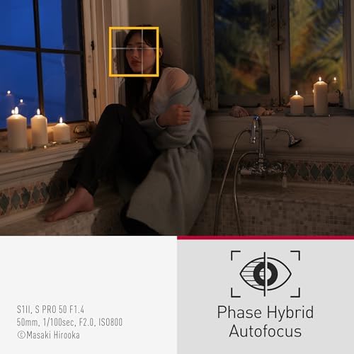 Panasonic LUMIX S1II 6K Digital Camera  Mirrorless Full Frame  Hybrid Shooting with 24 1MP  5 1K 60p Open Gate Video  15 Stops Dynamic Range  Prores RAW HQ Internal Recording  L Mount   DC S1M2  Black