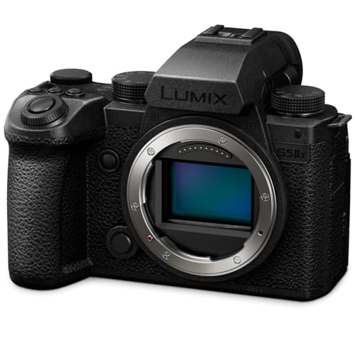 Panasonic LUMIX S5IIX Mirrorless Camera  24 2MP Full Frame with Phase Hybrid AF  New Active I S  Technology  5 8K Pro Res  RAW Over HDMI  IP Streaming   DC S5M2XBODY Black