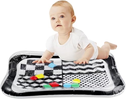 PandaEar 2 Pack Water Play Mat for Babies Floor  Inflatable Water Tummy Time Mat 0 3 6 12 Months  Water Pad Baby Sensory Mat  Baby Tummy Time Water Mat for Girl Boy Kids Infants Newborn