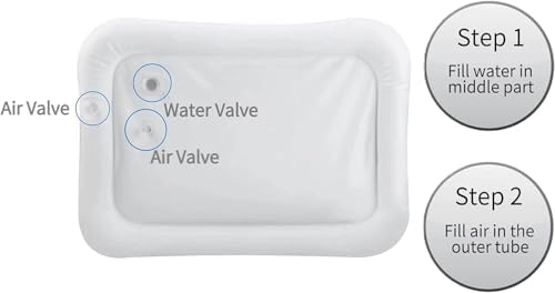 PandaEar 2 Pack Water Play Mat for Babies Floor  Inflatable Water Tummy Time Mat 0 3 6 12 Months  Water Pad Baby Sensory Mat  Baby Tummy Time Water Mat for Girl Boy Kids Infants Newborn