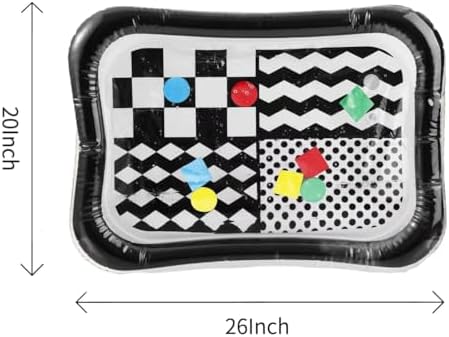 PandaEar 2 Pack Water Play Mat for Babies Floor  Inflatable Water Tummy Time Mat 0 3 6 12 Months  Water Pad Baby Sensory Mat  Baby Tummy Time Water Mat for Girl Boy Kids Infants Newborn