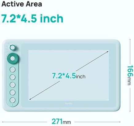 Parblo Intangbo X7 Drawing Tablet 7x4 inch Graphics Tablets Digital Drawing Tablet with Mode Switch 6 Customized Keys Battery Free Stylus S01 for Digital Art Design Work with Window/Mac Android