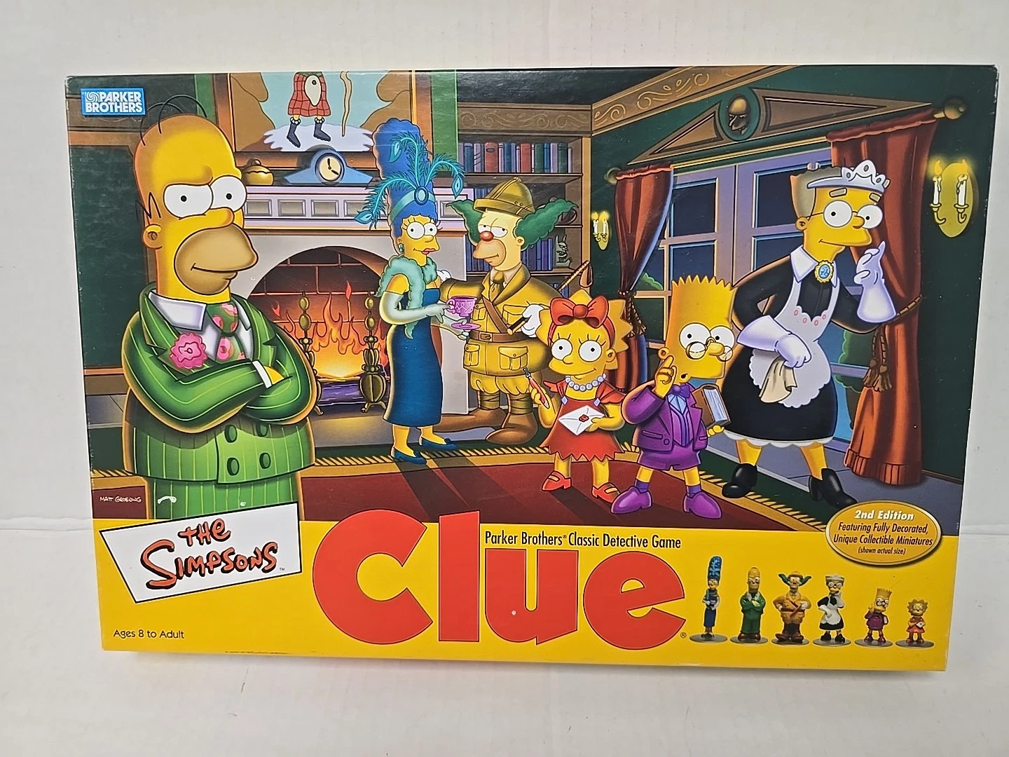 Parker Brothers 2002 The Simpsons Clue 2nd Edition Game 100  Complete 