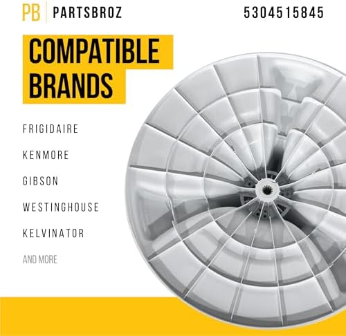 PartsBroz 5304515845 Agitator   Compatible with Frigidaire Kenmore Washer Dryer Combo   Replaces AP6783451 PS12585128 Ultra Durable Replacement Repair Parts Heavy Duty Quick DIY Fix