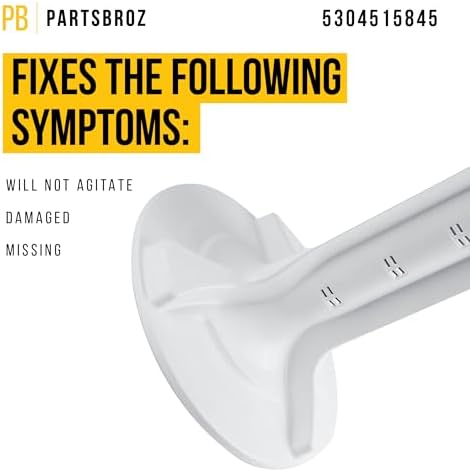 PartsBroz 5304515845 Agitator   Compatible with Frigidaire Kenmore Washer Dryer Combo   Replaces AP6783451 PS12585128 Ultra Durable Replacement Repair Parts Heavy Duty Quick DIY Fix