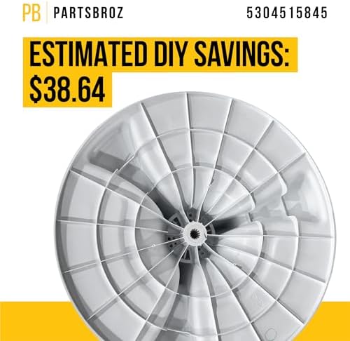 PartsBroz 5304515845 Agitator   Compatible with Frigidaire Kenmore Washer Dryer Combo   Replaces AP6783451 PS12585128 Ultra Durable Replacement Repair Parts Heavy Duty Quick DIY Fix