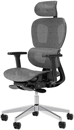 PatioMage Ergonomic Office Chair  Big and Tall Desk Chair with Adjustable Lumbar Support & Seat Depth  High Back Computer Chair  Swivel Mesh Chairs with Wheels for Home Office  Black