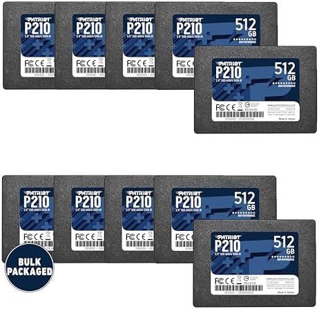 Patriot Memory P210 SATA 3 256GB SSD 2 5 Inch Internal Solid State Drive 10 Pack  Lot of 10   P210S256G2510
