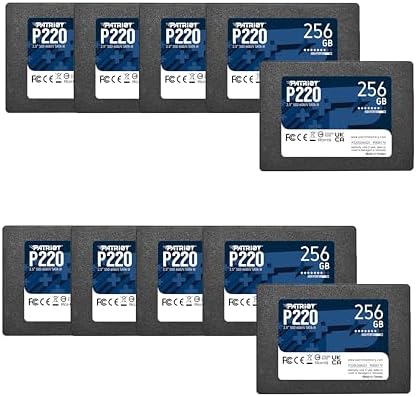 Patriot Memory P220 256GB Internal SSD   SATA 3 2 5   Solid State Drive Retail 10 Pack   P220S256G2510