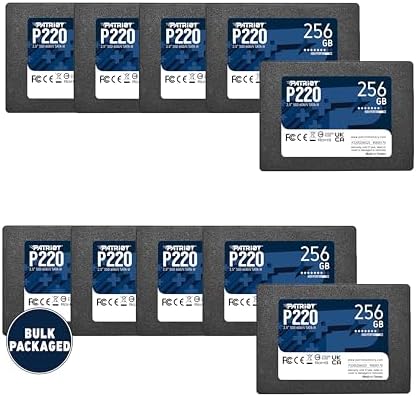Patriot Memory P220 256GB Internal SSD   SATA 3 2 5   Solid State Drive Retail 10 Pack   P220S256G2510