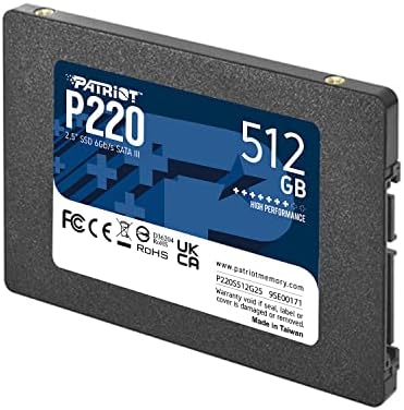 Patriot Memory P220 256GB Internal SSD   SATA 3 2 5   Solid State Drive Retail 10 Pack   P220S256G2510