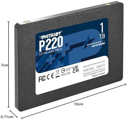 Patriot Memory P220 256GB Internal SSD   SATA 3 2 5   Solid State Drive Retail 10 Pack   P220S256G2510