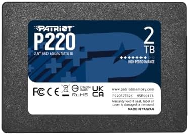 Patriot Memory P220 256GB Internal SSD   SATA 3 2 5   Solid State Drive Retail 10 Pack   P220S256G2510