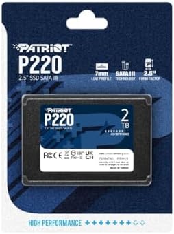 Patriot Memory P220 256GB Internal SSD   SATA 3 2 5   Solid State Drive Retail 10 Pack   P220S256G2510