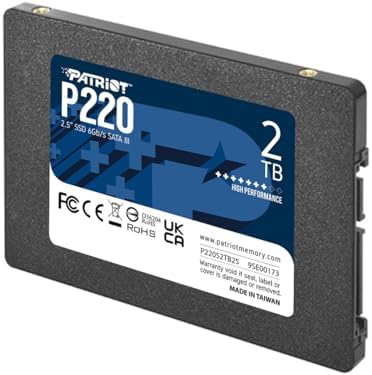 Patriot Memory P220 256GB Internal SSD   SATA 3 2 5   Solid State Drive Retail 10 Pack   P220S256G2510